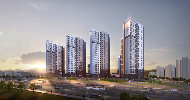 경기도 평택 고덕 ‘자연앤 하우스디’ 조감도.ⓒ대보건설