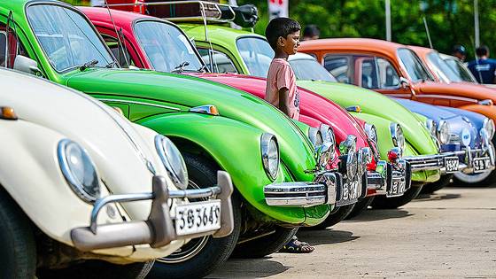스리랑카 콜롬보의 폭스바겐 비틀. 중산층 번영을 상징하며 널리 사랑받았다. [AFP=연합뉴스]