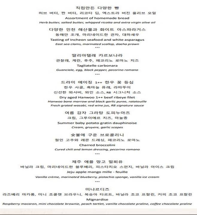 결선 1번 문제 메뉴 리스트.