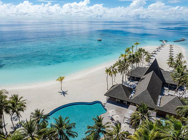 2024년 11월 재오픈한 벨리간두 리조트 전경. 사진제공|팜투어