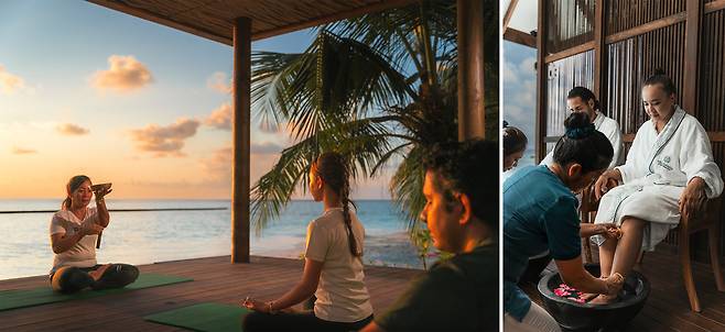 일출 명상 수업과 히메인 스파. 사진제공|팜투어