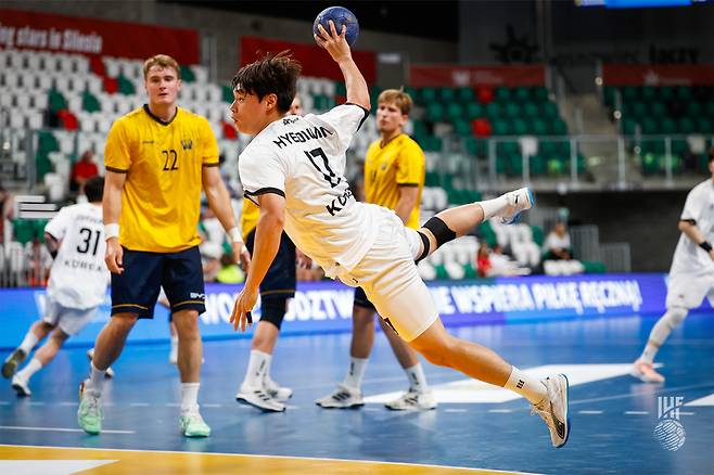 대한민국-스웨덴 경기 모습. /사진=국제핸드볼연맹 제공