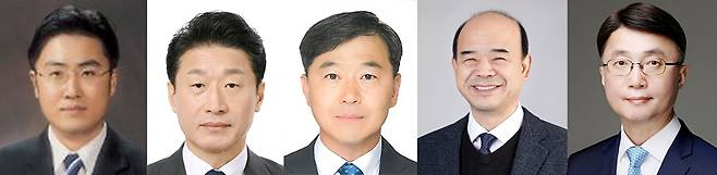 이재명 대통령이 29일 법무부·과학기술정보통신부·산업통상자원부·보건복지부·국토교통부 등 부처에 1·2차관 인사를 단행했다. 왼쪽부터 이진수 법무부 차관, 이호현 산업부 2차관, 이형훈 복지부 2차관, 이상경 국토부 1차관, 류제명 과기부 2차관 [사진=대통령실]