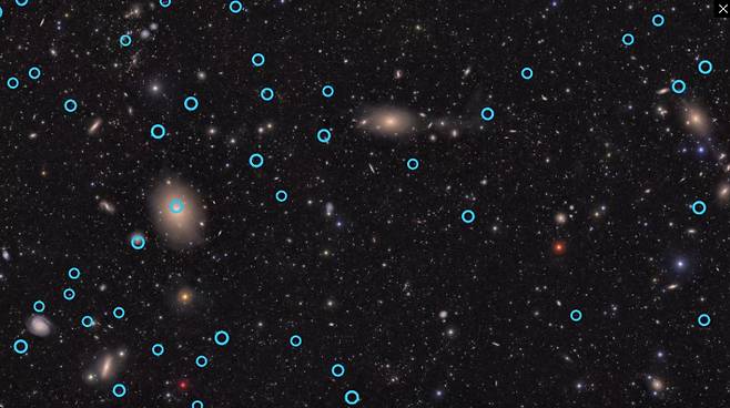 루빈천문대에서 포착한 맥동성 변광성의 분포. 루빈천문대 유튜브 캡처