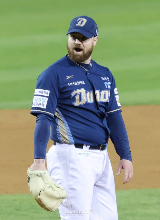 NC 다이노스 외국인 투수 로건 앨런. /사진=김진경 대기자