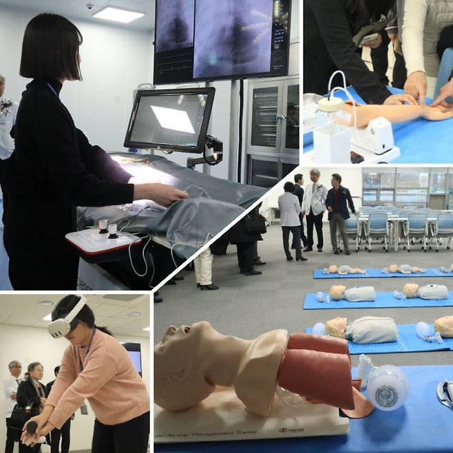 충남대병원이 지난해 개설한 임상교육시뮬레이션센터에서 운영 중인 임상교육 프로그램. (사진=중도일보DB)