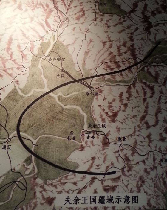 중국이 주장하는 부여의 영토(길림시 박물관).