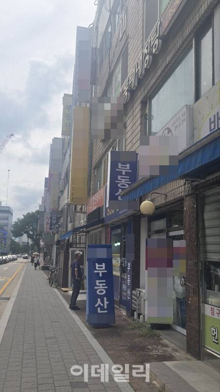 30일 서울 노원구 노원역 인근 공인중개업소들이 나란히 자리를 하고 있다.(사진=최정희 이데일리 기자)