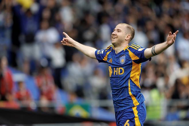 울산문수축구경기장/ K리그1/ 울산HDFC vs 포항스틸러스/ 울산 보야니치 득점/ 골 세레머니/ 사진 김재훈