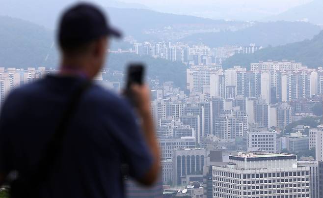 서울 남산에서 바라본 아파트 모습./뉴시스