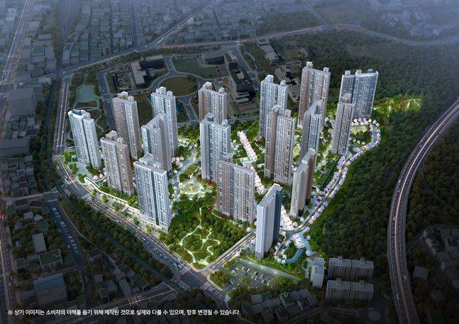 ‘창원 메가시티 자이&위브’ 조감도 ⓒ 두산건설