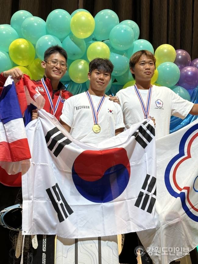 ▲ ‘2025 아시아 수상스키·웨이크스포츠 선수권대회’가 최근 태국 방콕에서에서 열린 가운데 홍천 출신 조용현 선수가 금메달을 획득했다.