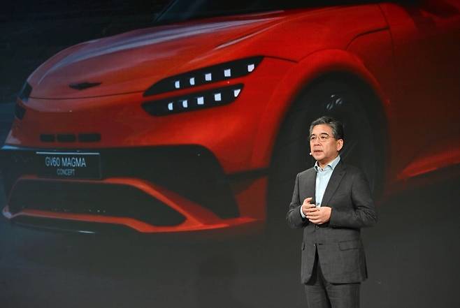 ‘2024 현대차 CEO 인베스터 데이’에서 발표하는 장재훈 현대자동차 부회장. 사진=김범준 한국경제신문 기자