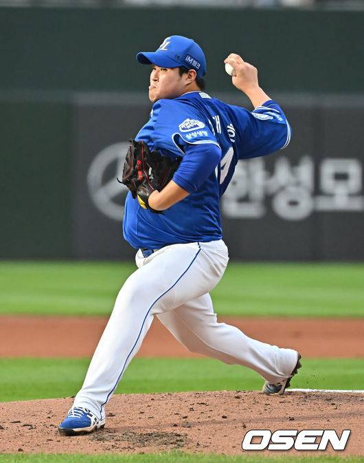 [OSEN=부산, 이석우 기자]  삼성 라이온즈 김대호 045 2025.06.20 / foto0307@osen.co.kr