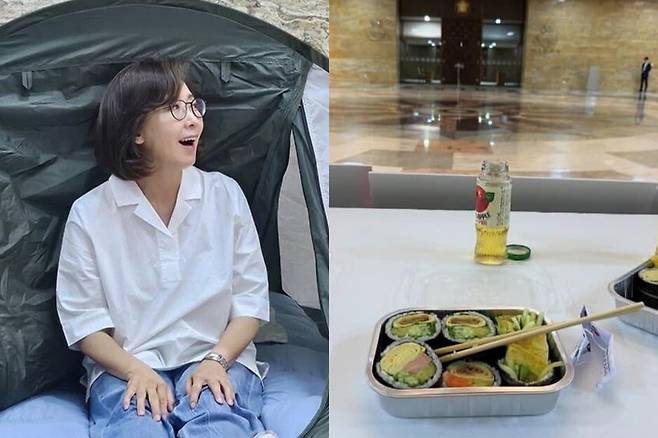 지난 27일부터 국회에서 김민석 국무총리 후보자 지명 철회와 국회 법제사법위원장직 반환을 촉구하며 농성 중인 국민의힘 나경원 의원. 나 의원 인스타그램 캡처