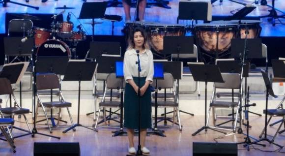 2025 세계평화통일 문화화합 대잔치 축제에 참석해 축사하는 아이수루 의원