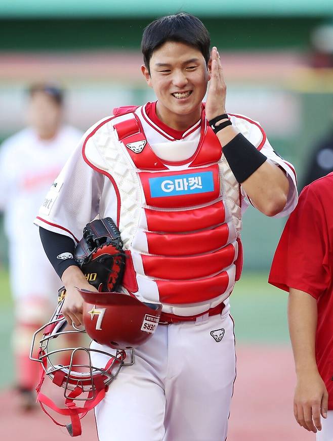 ▲ 조형우는 올 시즌 팀의 주전급 포수로 거듭났고, 그 실적을 인정받아 생애 첫 올스타전 출전의 기회도 얻었다 ⓒSSG랜더스