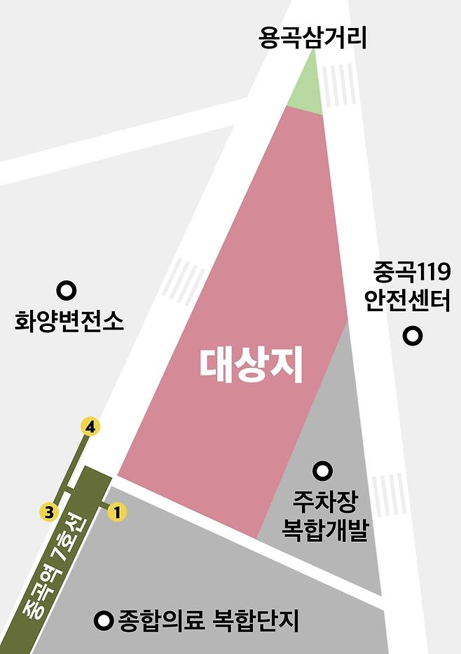 중곡역 일대 사업 대상지 [광진구 제공. 재판매 및 DB 금지]