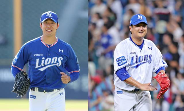 삼성 라이온즈의 최충연(왼쪽)과 최지광. 삼성 제공