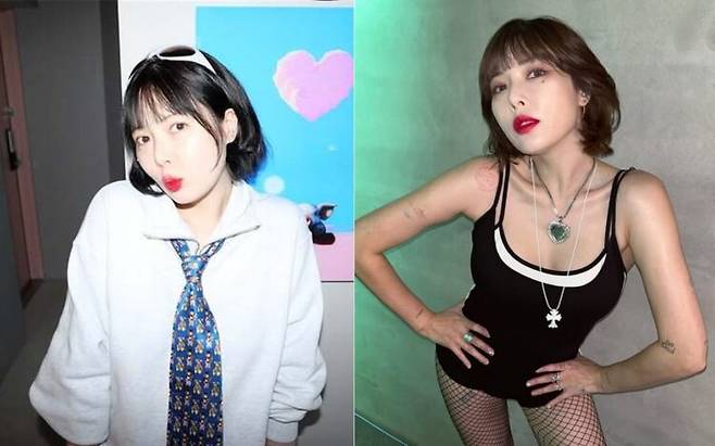 지난 5월 컴백을 맞아 다이어트를 선언한 현아는 하루에 6시간씩 걸으며 운동을 실천한 것으로 전해졌다. [사진=SNS]