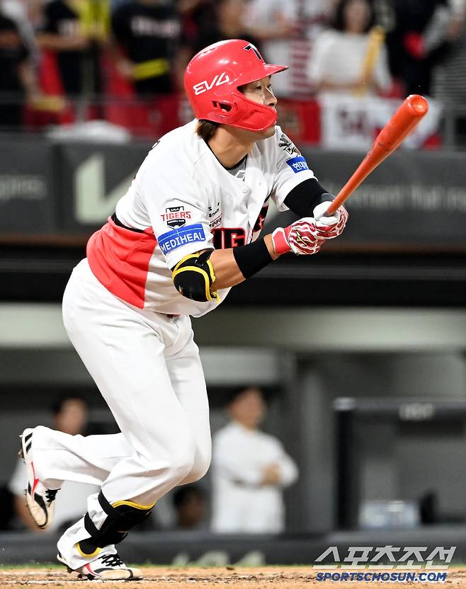 8일 광주 KIA챔피언스필드에서 열린 한화와 KIA의 경기, KIA 고종욱이 타격을 하고 있다. 광주=허상욱 기자wook@sportschosun.com/2025.06.08/