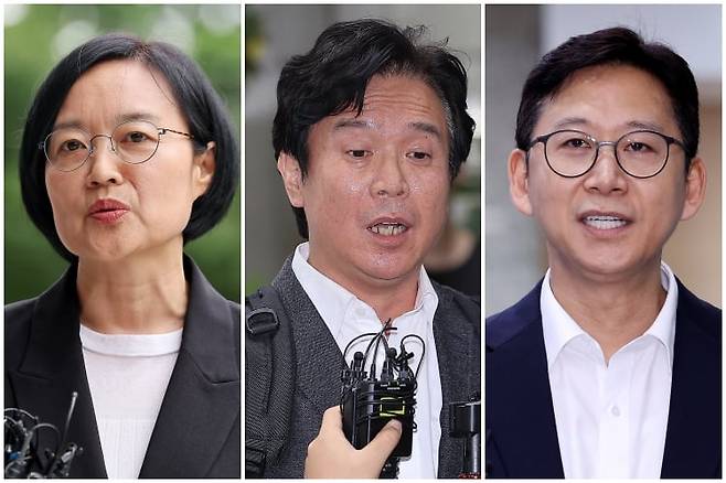 왼쪽부터, 한성숙 중소벤처기업부 장관 후보자, 김영훈 고용노동부 장관 후보자, 배경훈 과학기술정보통신부 장관 후보자./뉴스1