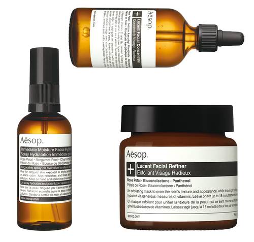 (좌로부터 시계방향) 이솝의 미스트, 세럼, 각질 케어 제품