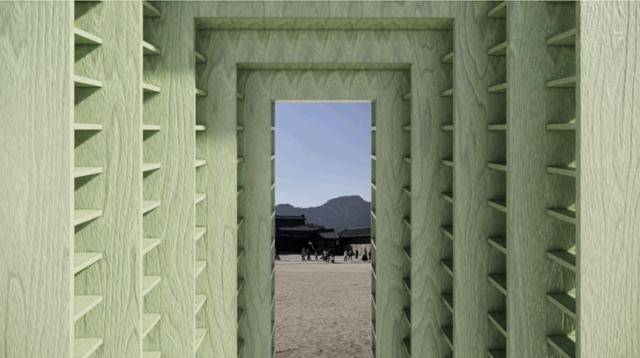 궁궐의 첫 관문인 '영제교' 동심원에서는 경복궁 주변의 산세와 궁궐이 한눈에 보인다. 국가유산진흥원 제공