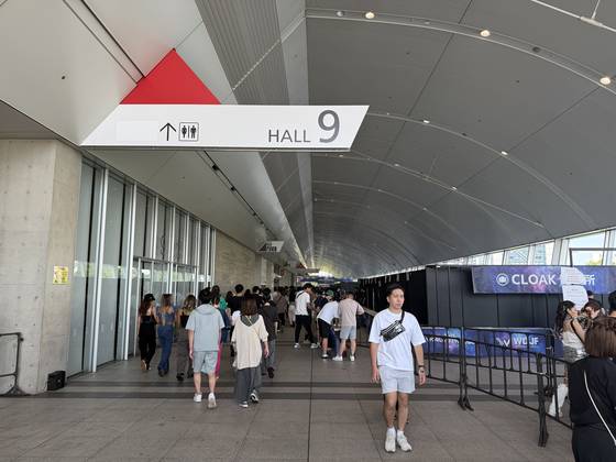 지난달 29일 마쿠하리 멧세 내부. 월디페는 9~11홀에서 진행됐다. 최혜리 기자