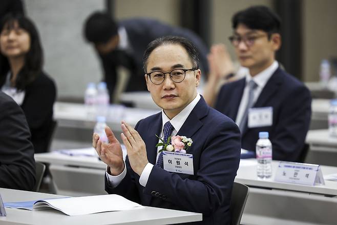 지난해 7월 당시 이원석 검찰총장이 서울 중구 은행회관에서 열린 보이스피싱 대응 강화방안 세미나에 참석했다. [뉴시스]