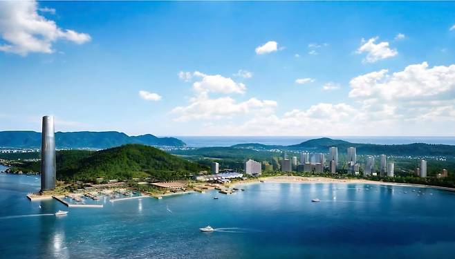 뉴월드 빌리지 서쪽, 선셋빌리지 북쪽에 지어질 2027 푸꾸옥 APEC 다기능지구 조감도