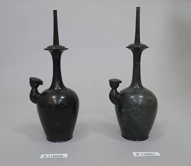 [서울=뉴시스] 삼척 흥전리사지 출토 청동정병 (사진=국가유산청 제공) 2025.07.01. photo@newsis.com *재판매 및 DB 금지