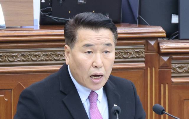 ▲남재욱 창원시의원이 5분 자유발언을 하고 있다. ⓒ프레시안(조민규)