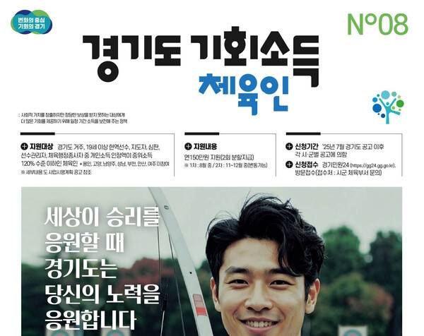 경기도 체육인 기회소득 홍보 포스터.(자료제공=경기도)​​