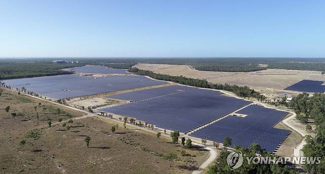 호주 북동부 퀸즐랜드주의 태양광 발전 시설 [EPA 연합뉴스 자료사진. 재판매 및 DB 금지]