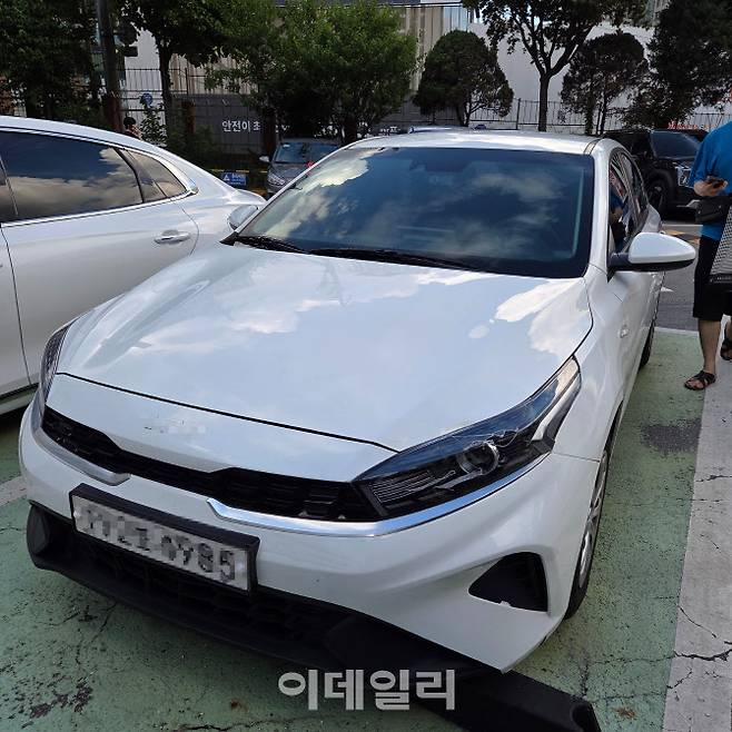 청소년들이 몰던 렌터카. (사진= 김현재 수습기자)