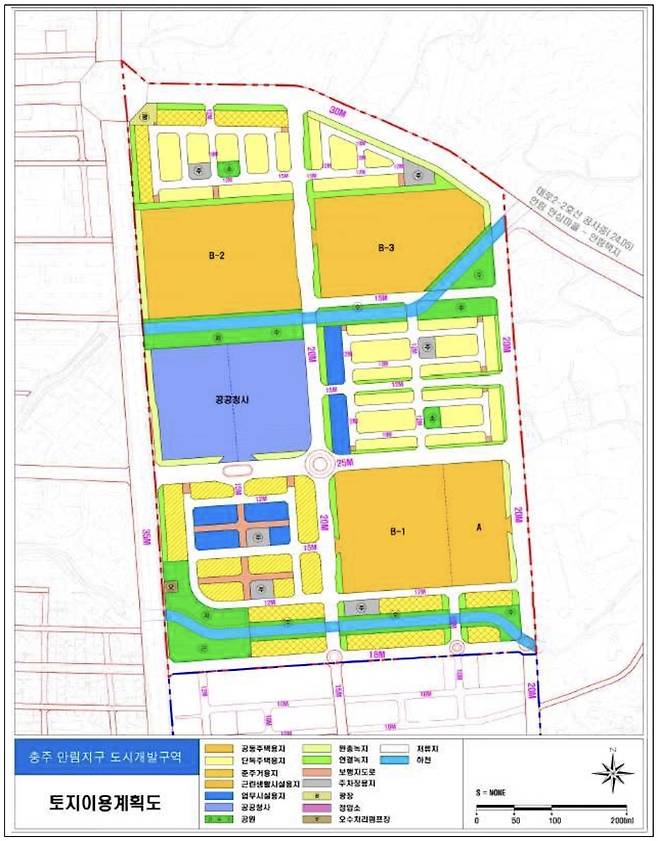 충주 안림지구 토지이용계획도.(충주시 제공. 재판매 및 DB금지)/뉴스1