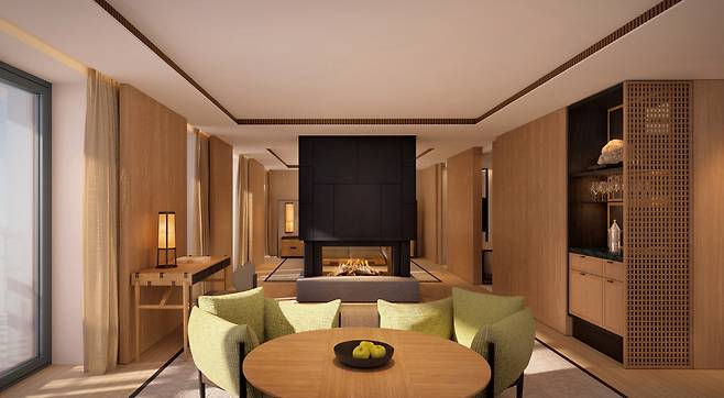 ◇아만 로사 알피나 스위트 리빙룸 모습