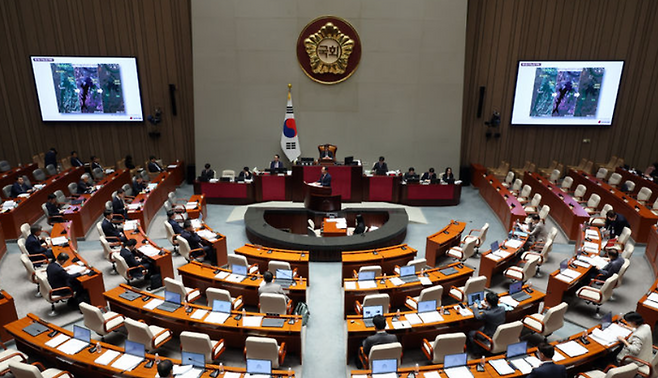 1일 서울 여의도 국회에서 열린 제426회 국회(임시회) 예산결산특별위원회 제2차 전체회의 종합정책질의에서 임종득 국민의힘 의원이 질의를 하고 있다. ⓒ뉴시스