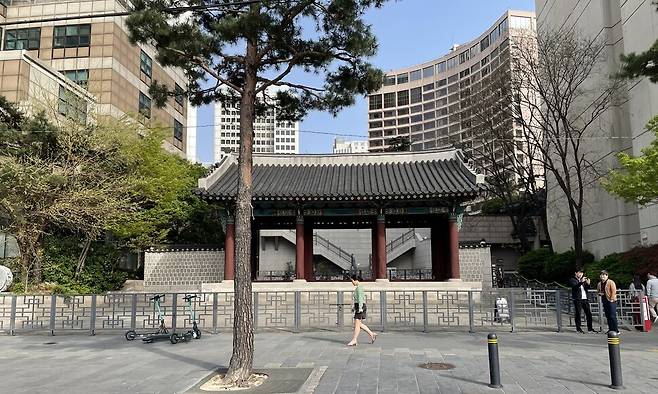 환구단 일대 정원 조성 이전 사진. 서울시 제공