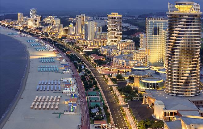 원산갈마해안관광지구 준공식. 노동신문=뉴스1