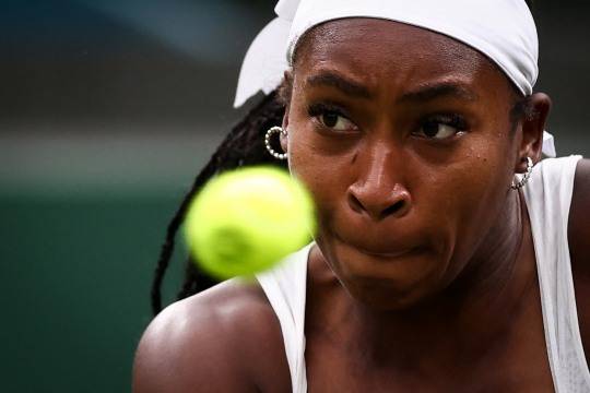 윔블던 1회전 치르는 고프. 사진[AFP=연합뉴스]