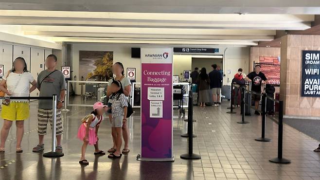 호놀룰루 공항에서 국내선으로 환승하는 여행객들의 짐을 전달받는 구역. /사진= 강예신 여행+ 기자