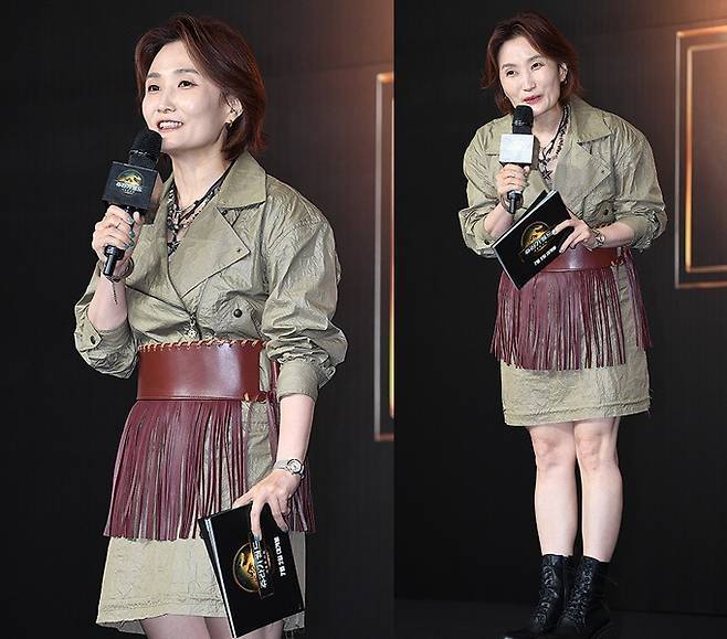 박경림이 야상 원피스로 독보적 포스를 뽐냈다.사진=천정환 기자