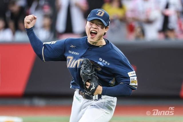 2일 대전 한화전에서 승리를 챙긴 목지훈. 사진=NC 제공