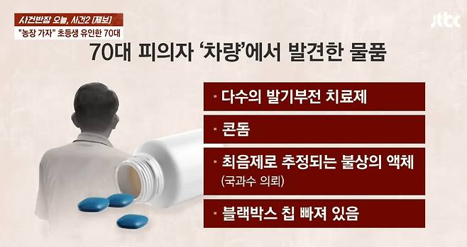 경기 남양주시에서 초등학교 3학년 여아를 성추행하고 유괴를 시도한 70대 남성이 구속 송치됐다. /사진=JTBC '사건반장' 갈무리