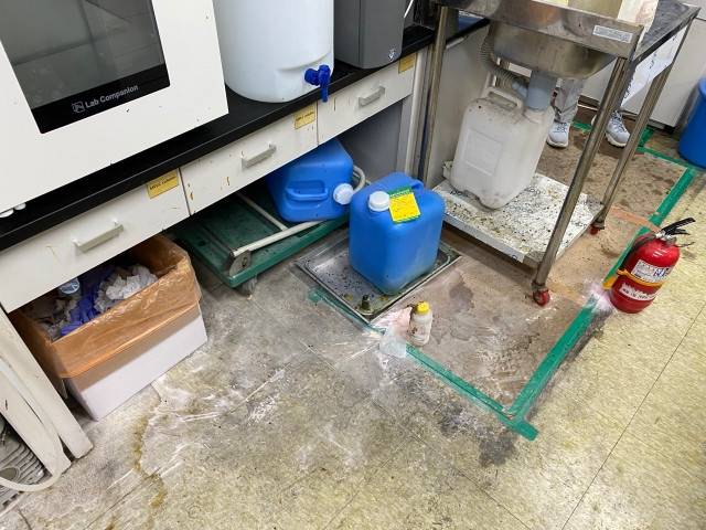 폭발 사고가 난 연구실 [유성소방서 제공. 재판매 및 DB 금지]