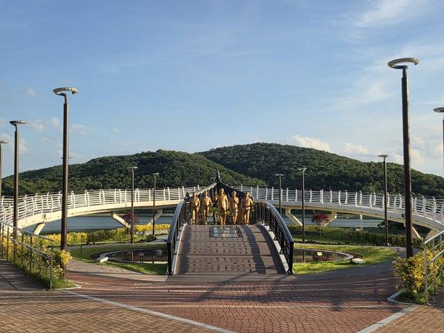 경주보문단지 조성 경위를 소개하고 있는 역사공원.