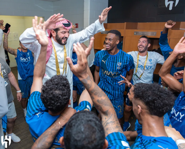 맨시티전 승리 직후 알힐랄 라커룸/ 알힐랄 공식 홈페이지