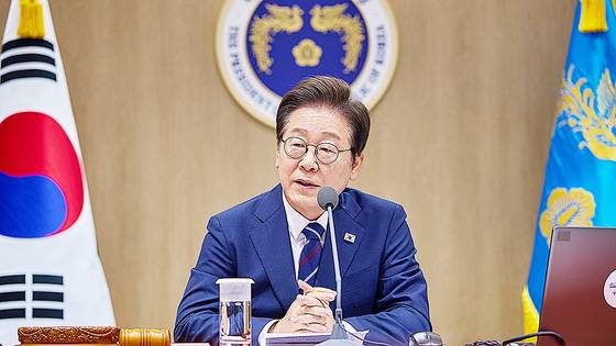 이재명 대통령이 지난 1일 서울 용산 대통령실 청사에서 열린 국무회의에서 발언을 하고 있다. 사진 대통령실